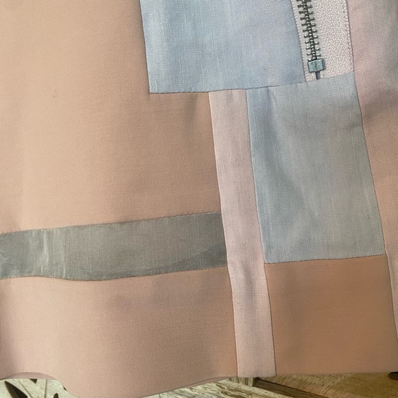 Color block Rebecca Taylor Shorts.  Exposed silver zipper detail - Picture 6 of 9